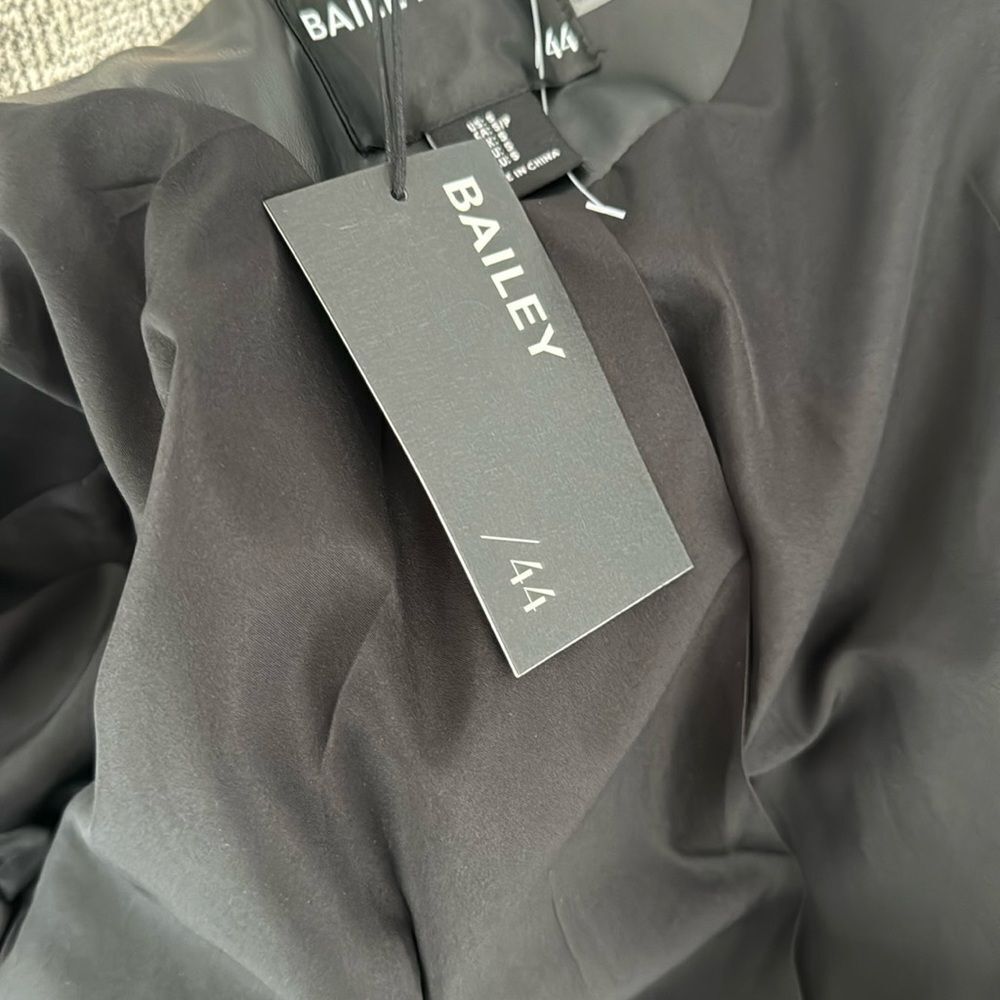 Bailey 44 Black Faux Leather Coat - Picture 2 of 4